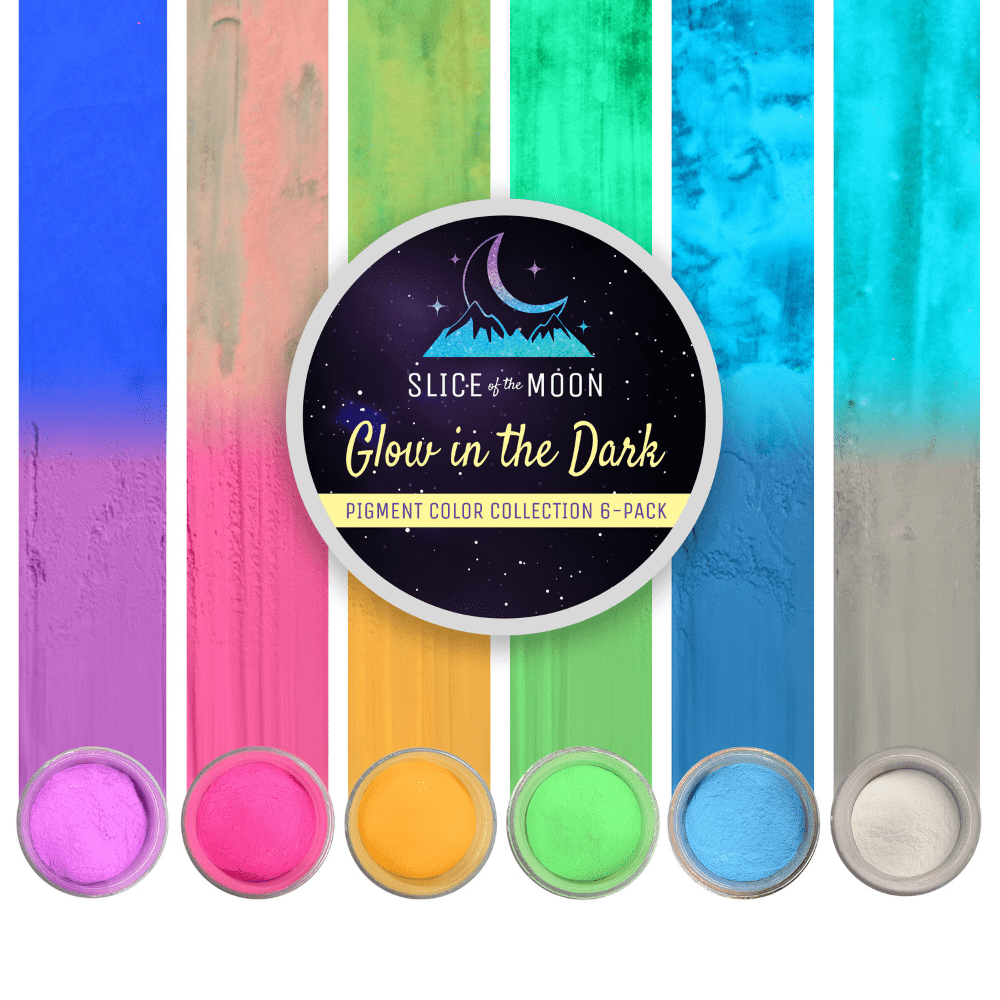 Glow in the Dark Pigment Powder Collection - Set of 6 – Slice of the Moon