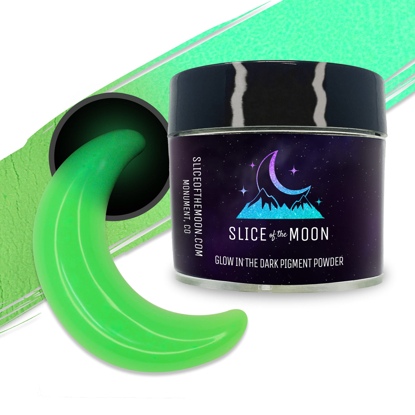 Neon Green Glow-in-the-Dark Pigment Powder