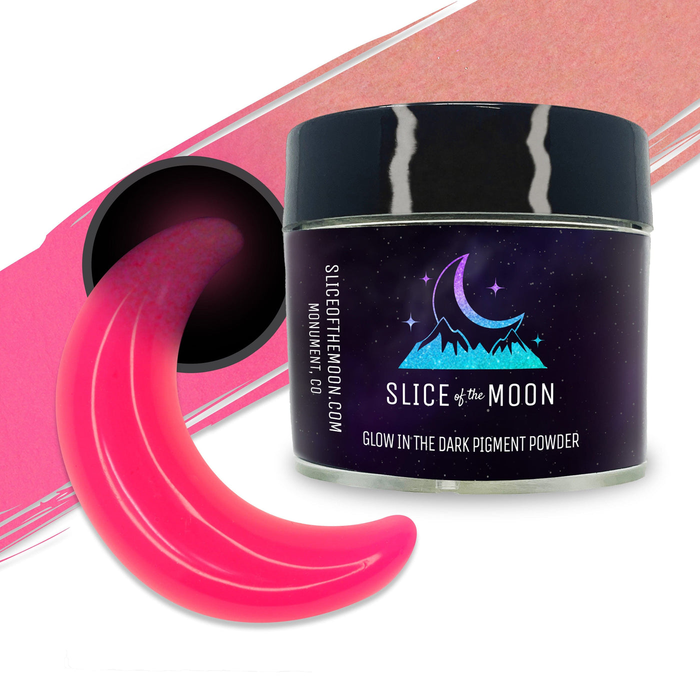 Neon Pink Glow-in-the-Dark Pigment Powder